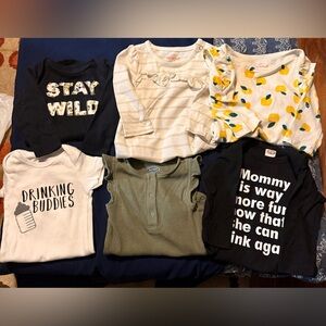 Assorted lot of baby girls size 3-6 month onesies Old Navy and Carters